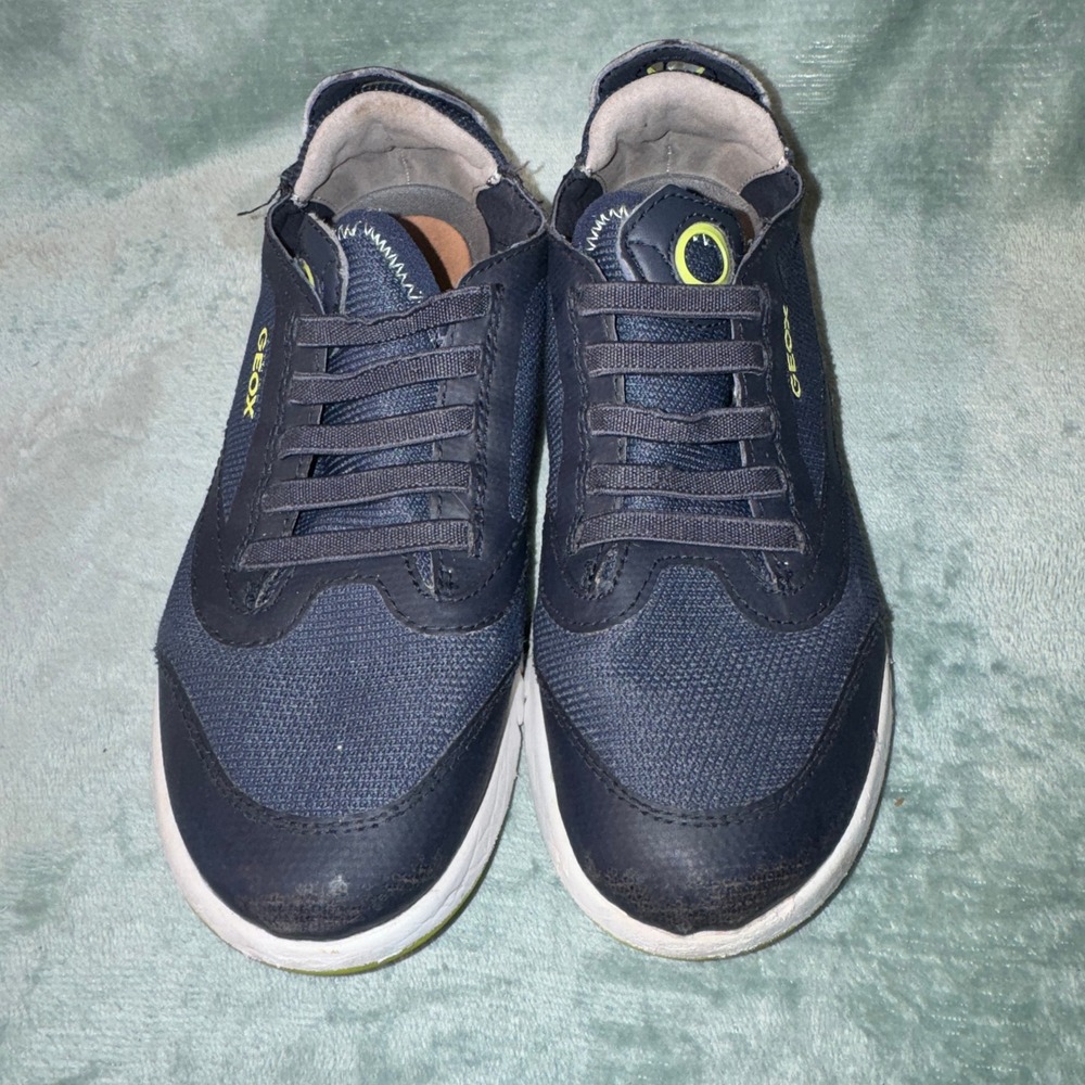 Geox Unisex Nebula Sneakers 4 Navy Blue Breathable Mesh Slip On